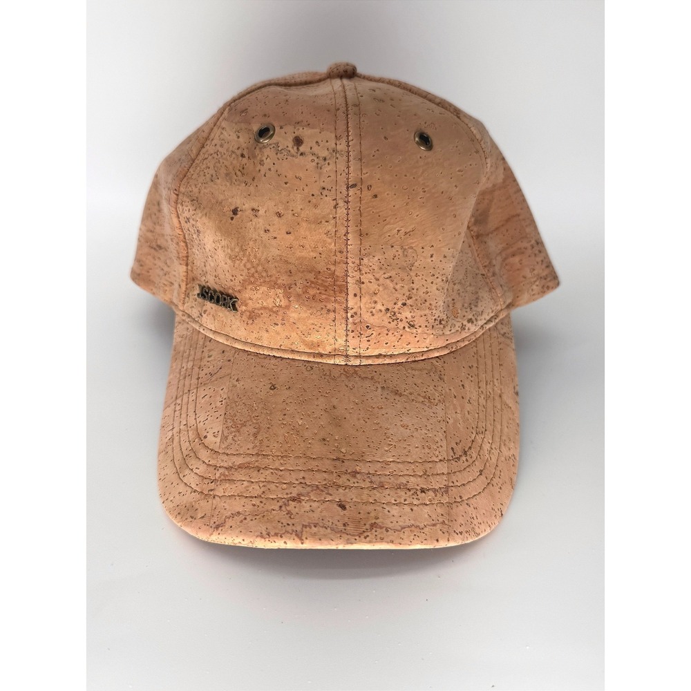 Real Cork Baseball Cap Adjustable Natural Sustainable Tan Hat J.S. Cork